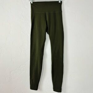 Lululemon Leggings Wunder Under Hi Rise Tight Full On Luxtreme Olive Green‎ Dark